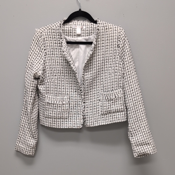 EUC Love & Libery White and Black Tweed Blazer Size M. Worn Once - Picture 1 of 7